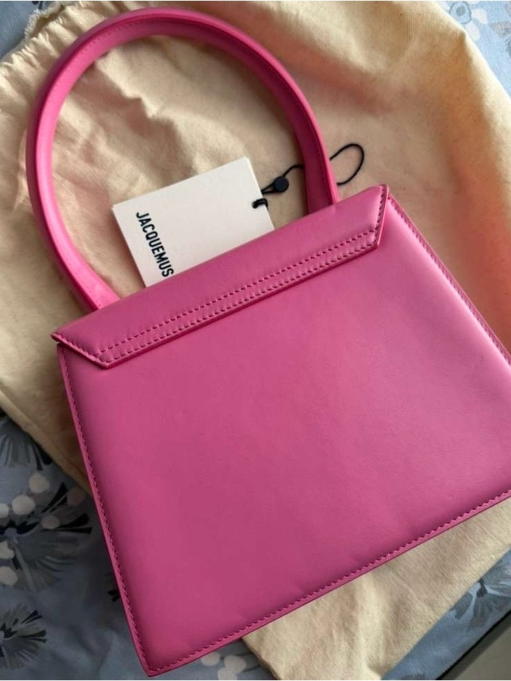 Jacquemus Hot Pink Le Chiquito Top-Handle Bag - Large Size - Picture 3 of 11